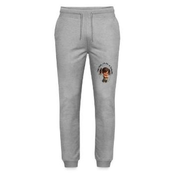 Lass mich, ich bin in Ordnung - Stanley/Stella Unisex Bio Jogginghose Mover  - Grau meliert - Vorne - Marisol (170cm) & Nik (191cm)