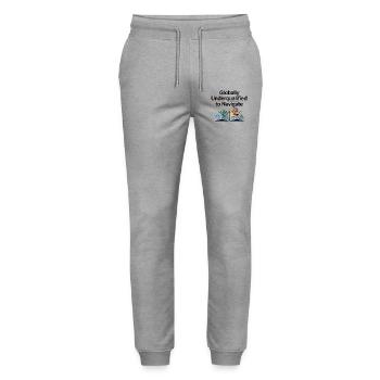 Globally Underqualified Navigation GIS Humor - Stanley/Stella Mover Unisex Organic Jogging Trousers - heather grey - Front - Marisol (170cm) & Nik (191cm)
