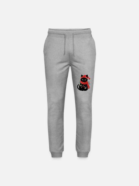 Katze und winter - Stanley/Stella Unisex Bio Jogginghose Mover - Grau meliert