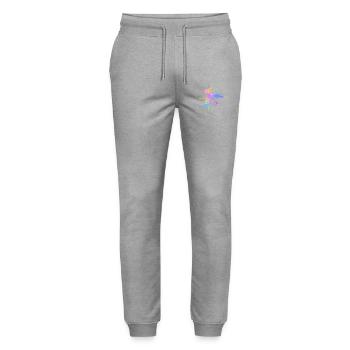 Pole Dance Bar Fitness Femmes Pole Dance - Pantalon de jogging bio MOVER Stanley/Stella unisexe - gris chiné - Devant - Marisol (170cm) & Nik (191cm)