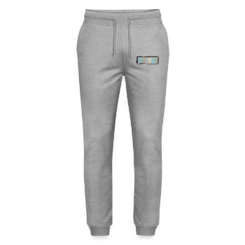 Fri Yay Teachers School Weekend Vibes - Stanley/Stella Unisex Bio Jogginghose Mover  - Grau meliert - Vorne - Marisol (170cm) & Nik (191cm)