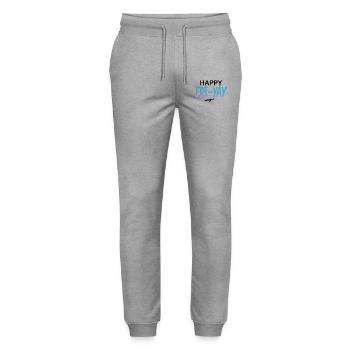 Glücklich Fri Yay Lehrer Wochenende Lustig Meme - Stanley/Stella Unisex Bio Jogginghose Mover  - Grau meliert - Vorne - Marisol (170cm) & Nik (191cm)