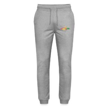 Paysage urbain Stuttgart Skyline Stuttgarter - Pantalon de jogging bio MOVER Stanley/Stella unisexe - gris chiné - Devant - Marisol (170cm) & Nik (191cm)