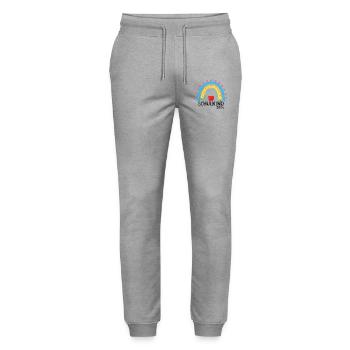 Back to School First Day of School School Child 2024 - Stanley/Stella Mover Unisex Organic Jogging Trousers - heather grey - Front - Marisol (170cm) & Nik (191cm)