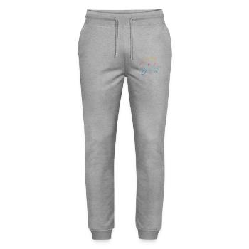 Week-end des filles Voyage entre filles 2024 - Pantalon de jogging bio MOVER Stanley/Stella unisexe - gris chiné - Devant - Marisol (170cm) & Nik (191cm)