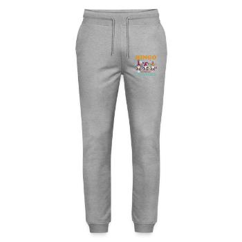 Bingo Mit Meinen Gnomies Lustiges Bingo - Stanley/Stella Unisex Bio Jogginghose Mover  - Grau meliert - Vorne - Marisol (170cm) & Nik (191cm)