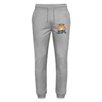 Siblings, I'm on a brothers' journey - Stanley/Stella Mover Unisex Organic Jogging Trousers - heather grey - Front - Marisol (170cm) & Nik (191cm)