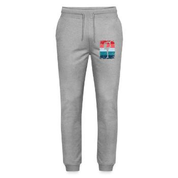 Eiskunstläufer Eiskunstlauf Schlittschuhlaufen - Stanley/Stella Unisex Bio Jogginghose Mover  - Grau meliert - Vorne - Marisol (170cm) & Nik (191cm)