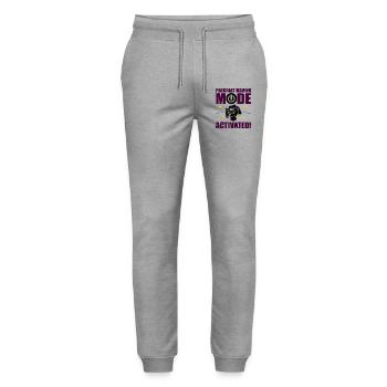 Gamer Procrastigame Mode Activated Gaming - Stanley/Stella Mover Unisex Organic Jogging Trousers - heather grey - Front - Marisol (170cm) & Nik (191cm)