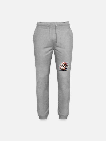 Christmas bird - Stanley/Stella Mover Unisex Organic Jogging Trousers - heather grey