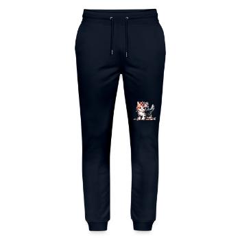 Kitten - Stanley/Stella Mover Unisex Organic Jogging Trousers - navy - Front - Marisol (170cm) & Nik (191cm)