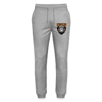 Löwe - Stanley/Stella Unisex Bio Jogginghose Mover  - Grau meliert - Vorne - Marisol (170cm) & Nik (191cm)