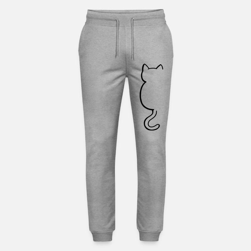 Katze Silouette - Stanley/Stella Unisex Bio Jogginghose Mover  - Grau meliert