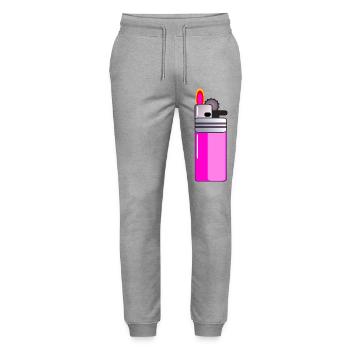 FIRE Feuerzeug - Stanley/Stella Unisex Bio Jogginghose Mover  - Grau meliert - Vorne - Marisol (170cm) & Nik (191cm)