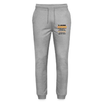 2 Jahre verheiratet zynisch 2 Hochzeitstag - Stanley/Stella Unisex Bio Jogginghose Mover  - Grau meliert - Vorne - Marisol (170cm) & Nik (191cm)