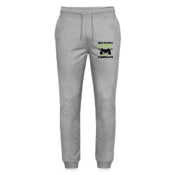 Realschulabschluss 2024 - Stanley/Stella Unisex Bio Jogginghose Mover  - Grau meliert - Vorne - Marisol (170cm) & Nik (191cm)