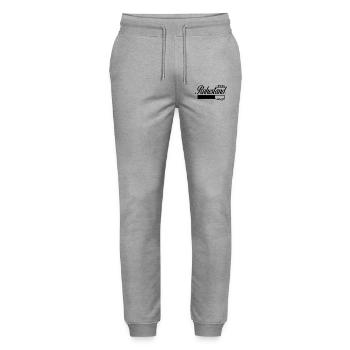 Ruhestand 2025 loading - Stanley/Stella Unisex Bio Jogginghose Mover  - Grau meliert - Vorne - Marisol (170cm) & Nik (191cm)