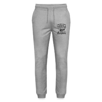 Dans Ma Tête Je Joue Du Saxophone Musicien Drôle - Pantalon de jogging bio MOVER Stanley/Stella unisexe - gris chiné - Devant - Marisol (170cm) & Nik (191cm)