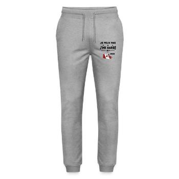 Je peux pas J'me Barre au canada - Pantalon de jogging bio MOVER Stanley/Stella unisexe - gris chiné - Devant - Marisol (170cm) & Nik (191cm)