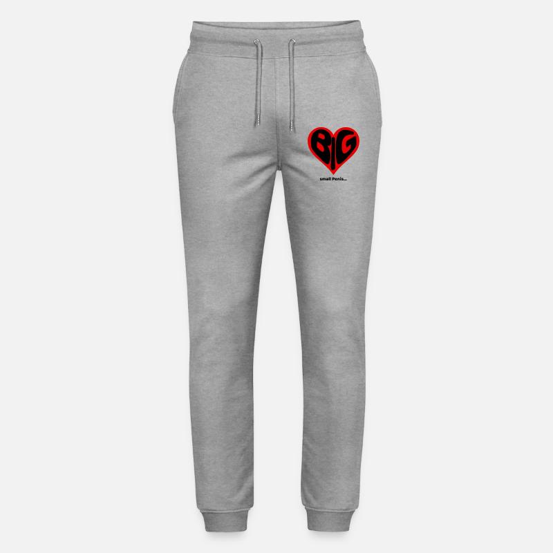 BIG HEART SMALL PENIS - Stanley/Stella Unisex Bio Jogginghose Mover  - Grau meliert