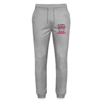 Mon plus haut accomplissement m'appelle mamie - Pantalon de jogging bio MOVER Stanley/Stella unisexe - gris chiné - Devant - Marisol (170cm) & Nik (191cm)