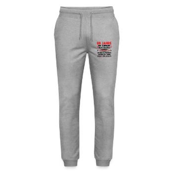 60 Jahre im Dienst 60 Jähriges Dienstjubiläum - Stanley/Stella Unisex Bio Jogginghose Mover  - Grau meliert - Vorne - Marisol (170cm) & Nik (191cm)