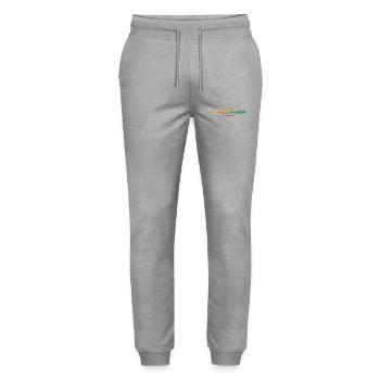 Budapester Skyline Budapest - Stanley/Stella Unisex Bio Jogginghose Mover  - Grau meliert - Vorne - Marisol (170cm) & Nik (191cm)