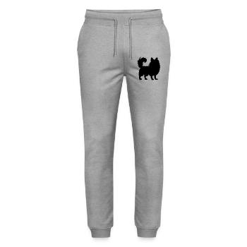Pomeranian Zwergspitz - Stanley/Stella Unisex Bio Jogginghose Mover  - Grau meliert - Vorne - Marisol (170cm) & Nik (191cm)