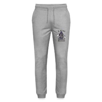 Je lis Forbidden Creepy Creature - Pantalon de jogging bio MOVER Stanley/Stella unisexe - gris chiné - Devant - Marisol (170cm) & Nik (191cm)