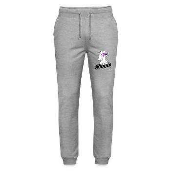 Weißer sturer Pudel bellt NÖOOÖ - Stanley/Stella Unisex Bio Jogginghose Mover  - Grau meliert - Vorne - Marisol (170cm) & Nik (191cm)