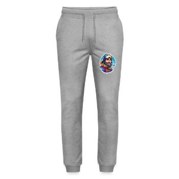 Snowboarder / Winter Sports / Piste / Snow / Alps - Stanley/Stella Mover Unisex Organic Jogging Trousers - heather grey - Front - Marisol (170cm) & Nik (191cm)