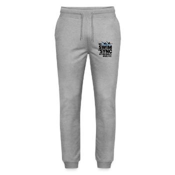 Synchronschwimmen Schwimmer Wassersportler - Stanley/Stella Unisex Bio Jogginghose Mover  - Grau meliert - Vorne - Marisol (170cm) & Nik (191cm)