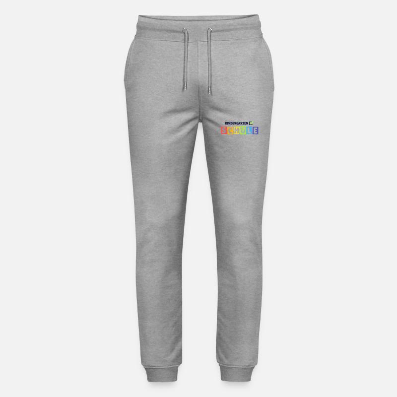 Kindergarten Check Schule - Stanley/Stella Unisex Bio Jogginghose Mover  - Grau meliert