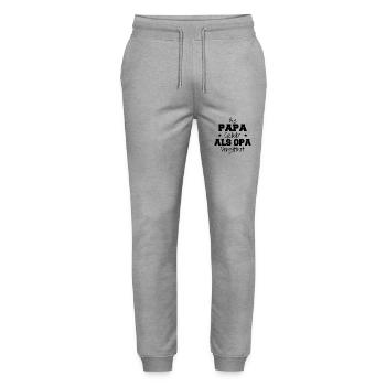 Aimé comme papa, idolâtré comme grand-père - Pantalon de jogging bio MOVER Stanley/Stella unisexe - gris chiné - Devant - Marisol (170cm) & Nik (191cm)