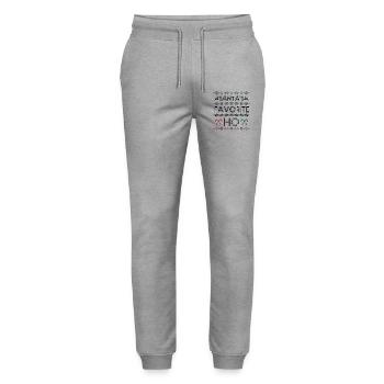 Der Lieblings-Ho des Weihnachtsmanns - Stanley/Stella Unisex Bio Jogginghose Mover  - Grau meliert - Vorne - Marisol (170cm) & Nik (191cm)