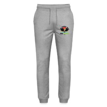 Je peux pas j'ai padel - Pantalon de jogging bio MOVER Stanley/Stella unisexe - gris chiné - Devant - Marisol (170cm) & Nik (191cm)