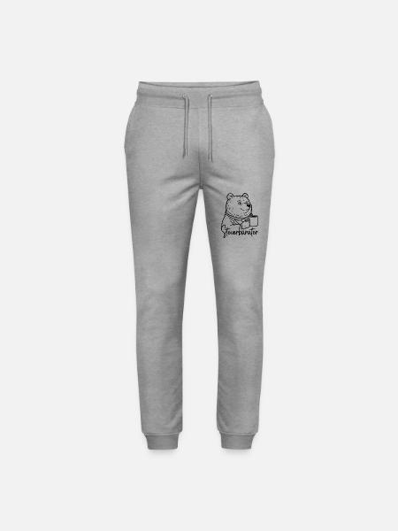 Steuerberater Bär Kaffeetasse Kaffee Steuerbärater - Stanley/Stella Unisex Bio Jogginghose Mover  - Grau meliert