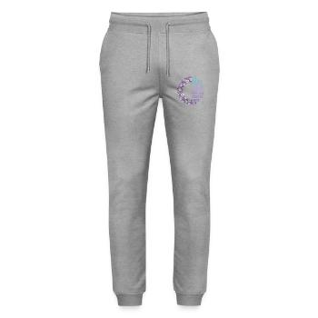 Krieger Für Geistige Gesundheit Lila Und Türkis - Stanley/Stella Unisex Bio Jogginghose Mover  - Grau meliert - Vorne - Marisol (170cm) & Nik (191cm)