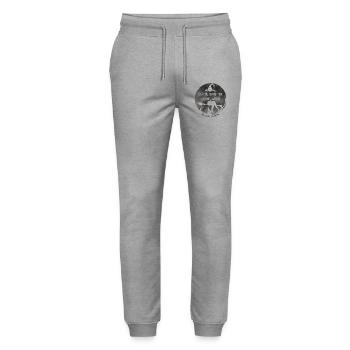Le cancer a choisi l’essoreuse du cancer de la peau de sorcière - Pantalon de jogging bio MOVER Stanley/Stella unisexe - gris chiné - Devant - Marisol (170cm) & Nik (191cm)