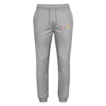 Madrid Skyline Madrid - Stanley/Stella Unisex Bio Jogginghose Mover  - Grau meliert - Vorne - Marisol (170cm) & Nik (191cm)
