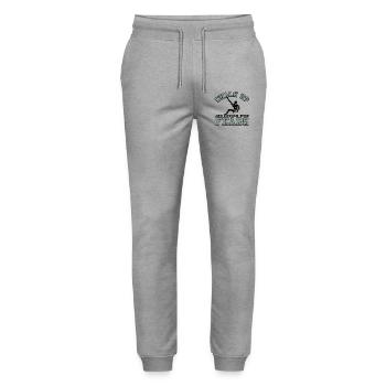 Kreide Und Zerquetsche Deine Ängste Beim Bouldern - Stanley/Stella Unisex Bio Jogginghose Mover  - Grau meliert - Vorne - Marisol (170cm) & Nik (191cm)