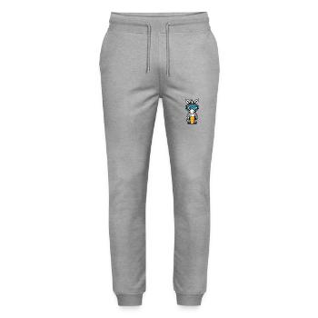 Bière Zebra Ski - Pantalon de jogging bio MOVER Stanley/Stella unisexe - gris chiné - Devant - Marisol (170cm) & Nik (191cm)