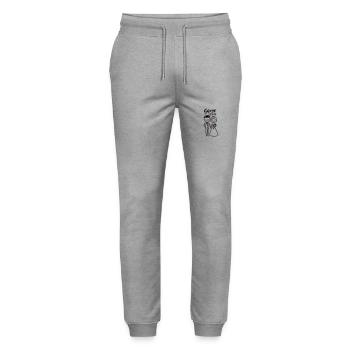 Hochzeit Game Over Bräutigam Braut - Stanley/Stella Unisex Bio Jogginghose Mover  - Grau meliert - Vorne - Marisol (170cm) & Nik (191cm)