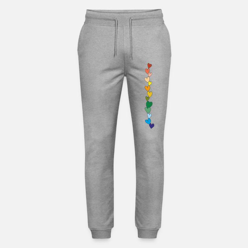 herzenkette bunt - Stanley/Stella Unisex Bio Jogginghose Mover  - Grau meliert