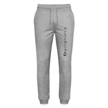 Küstenkind - Stanley/Stella Unisex Bio Jogginghose Mover  - Grau meliert - Vorne - Marisol (170cm) & Nik (191cm)