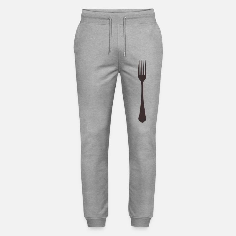 Gabel Silhouette - Stanley/Stella Unisex Bio Jogginghose Mover  - Grau meliert