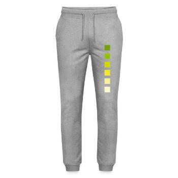 Streifen Farben  - Stanley/Stella Unisex Bio Jogginghose Mover  - Grau meliert - Vorne - Marisol (170cm) & Nik (191cm)