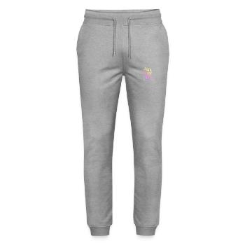 Croatia Party Crew Bunt - Stanley/Stella Unisex Bio Jogginghose Mover  - Grau meliert - Vorne - Marisol (170cm) & Nik (191cm)