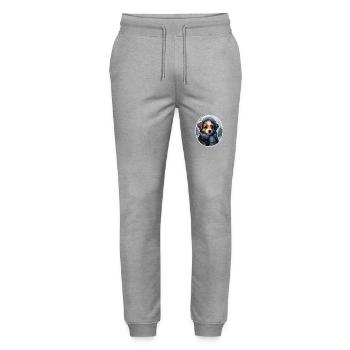 Winter miracle with the Schalhund - Stanley/Stella Mover Unisex Organic Jogging Trousers - heather grey - Front - Marisol (170cm) & Nik (191cm)