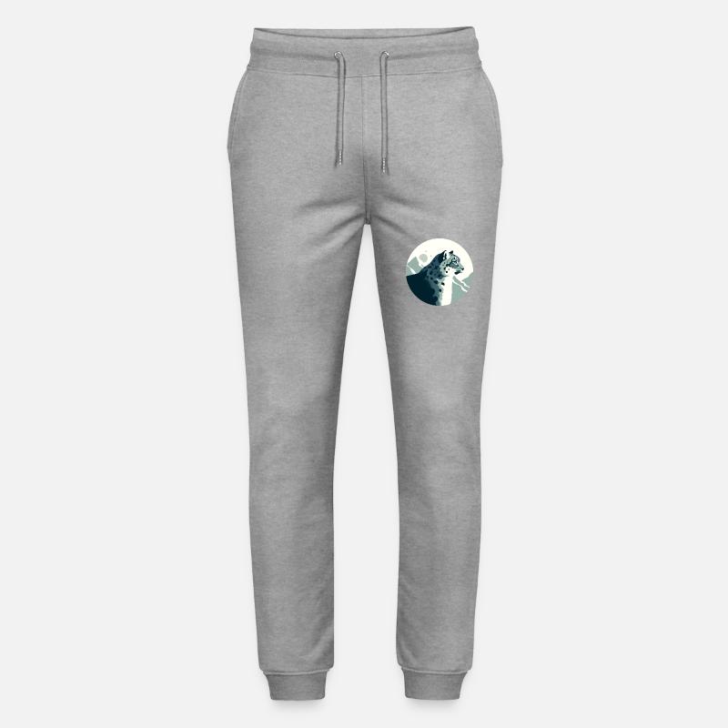 Schneeleopard - Stanley/Stella Unisex Bio Jogginghose Mover  - Grau meliert